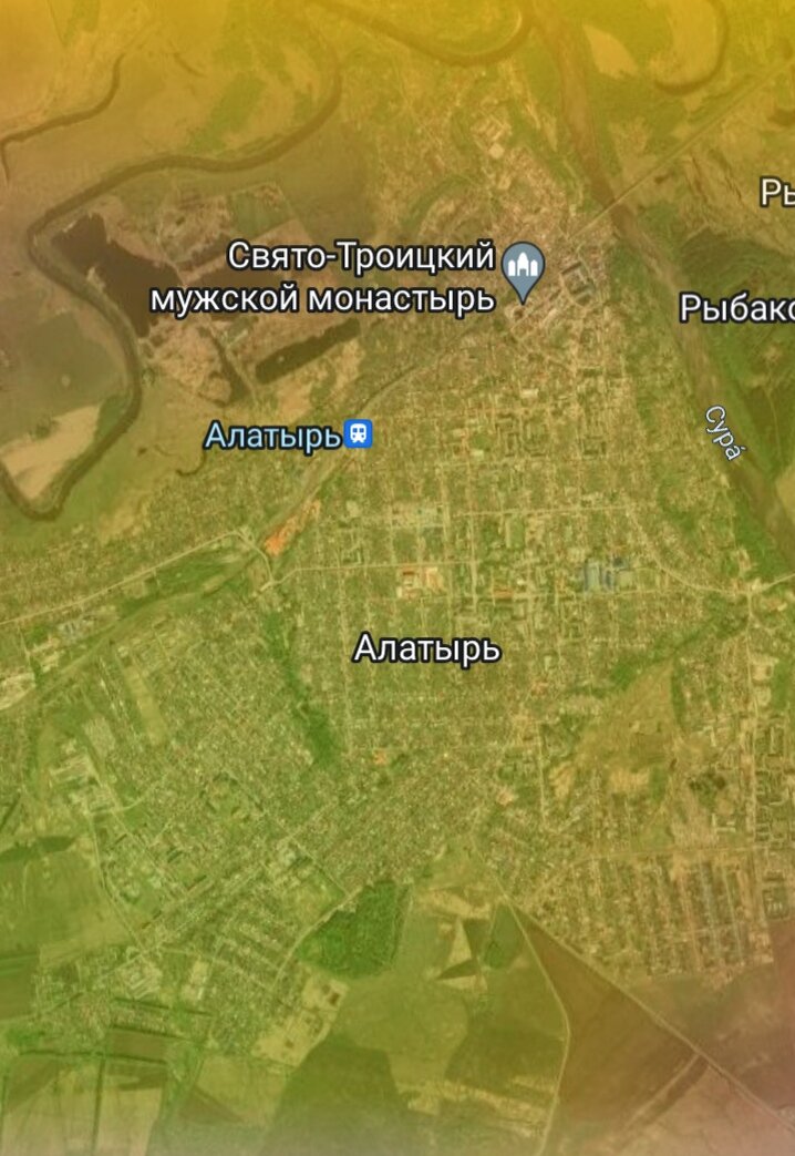 Скриншот города Алатыря. 