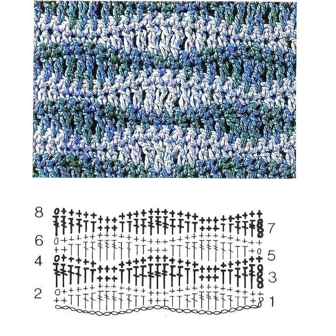 Вязание крючком волнами схемы
