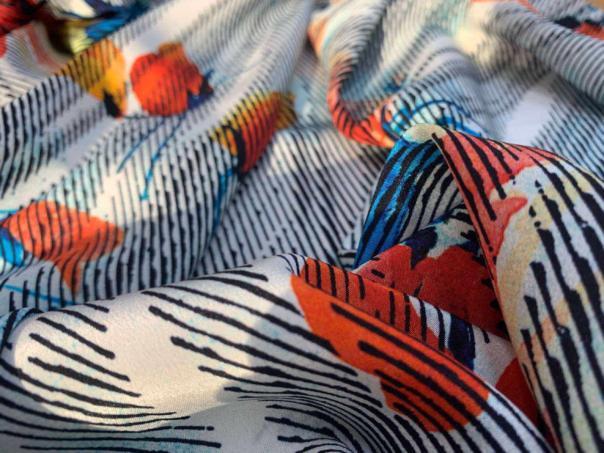 Креп-жоржет  для пошива блузки в АБИАРТ Ателье. 100% шелк 