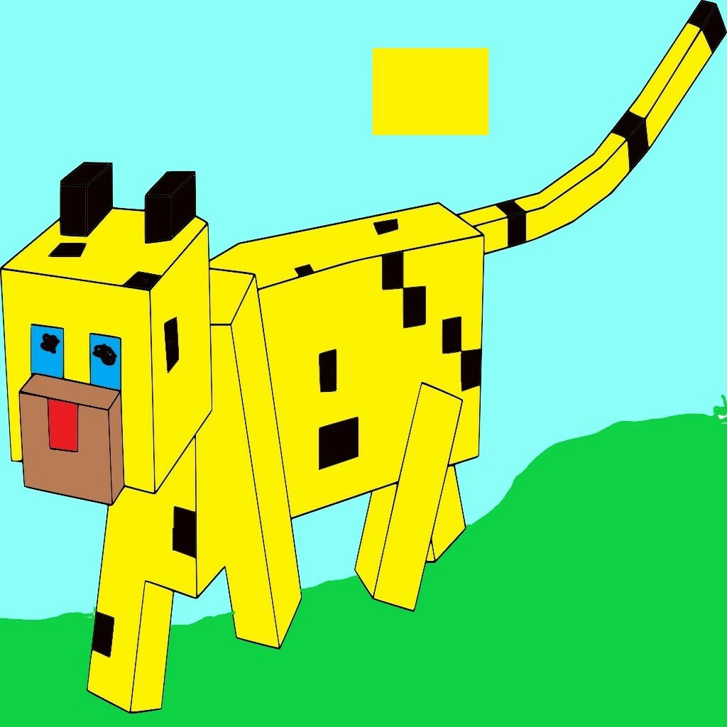 Его работа в программе для рисования "Paint 3D" (иногда, когда мне это экстренно необходимо, но сие бывает крайне редко, я тоже использую именно эту программу. Рисую, в основном, в "Krita", "Adobe Animate", "Adobe Photoshop 2020".