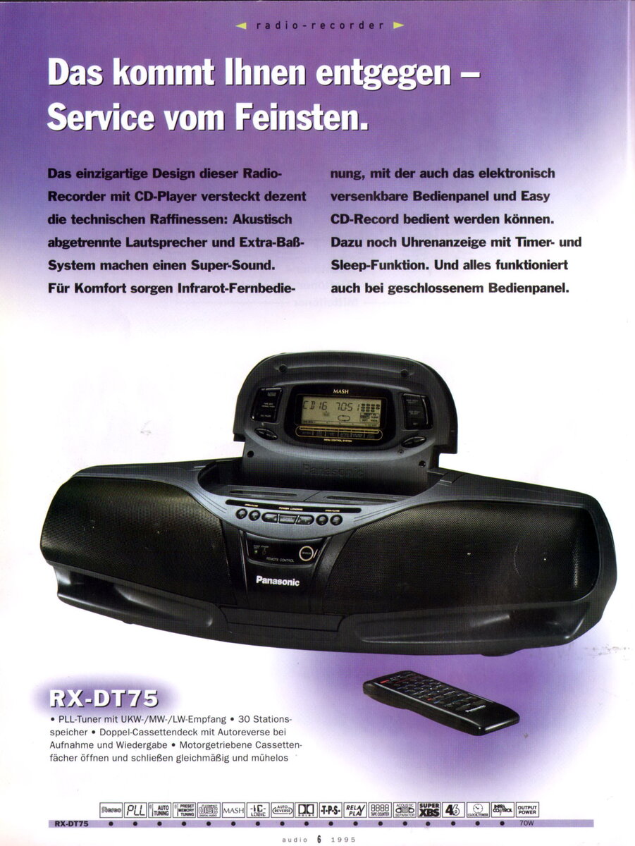 Panasonic RX-DT75 - 