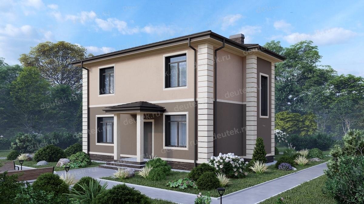 Проект двухэтажного дома 137 м2 - DTE162