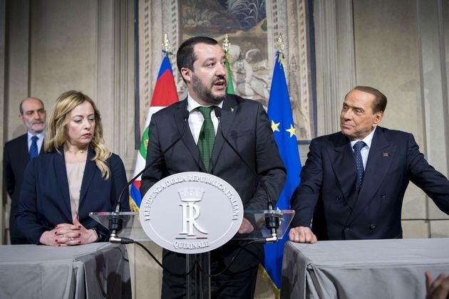    Джорджа Мелони, Маттео Сальвини и Сильвио Берлускони Quirinale.it