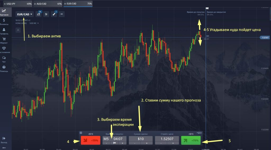 Принцип работы бинарных опционов