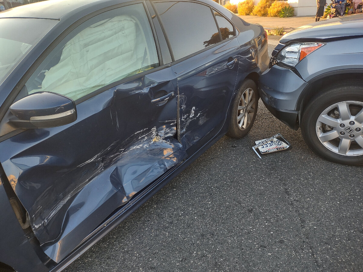 Фото сразу после аварии