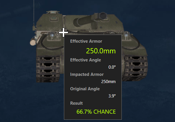 Обстрел производится с Concueror, ББ с пробитием 259 мм