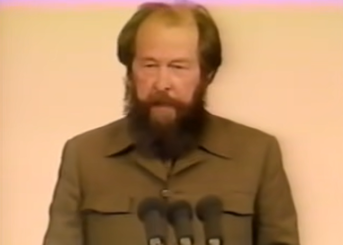 Александр Солженицын в Гарвардском университете. 8 июня 1978 года