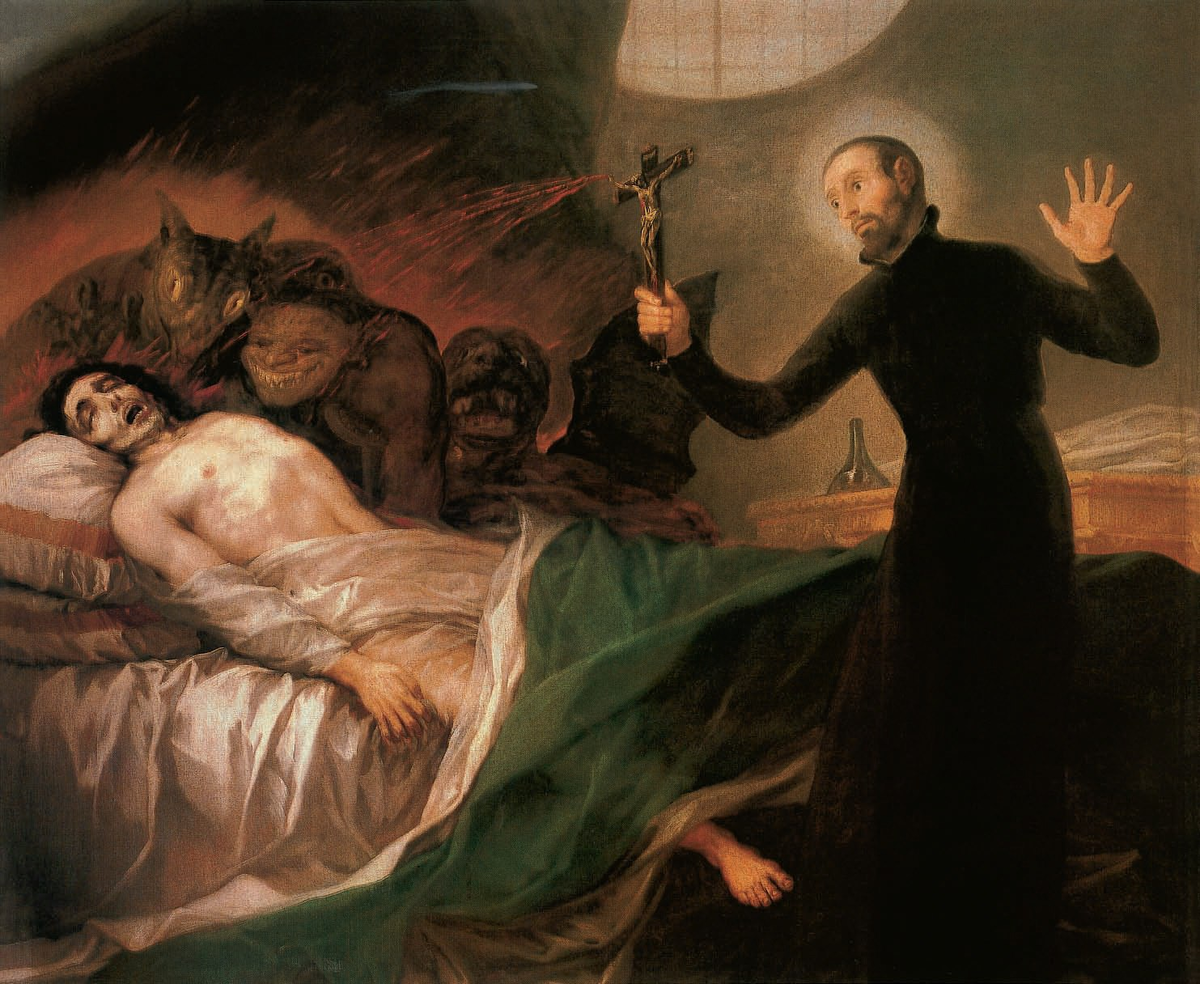 "Святой Франциск Борджиа помогает умирающему грешнику" Франсиско Гойя, 1795 год