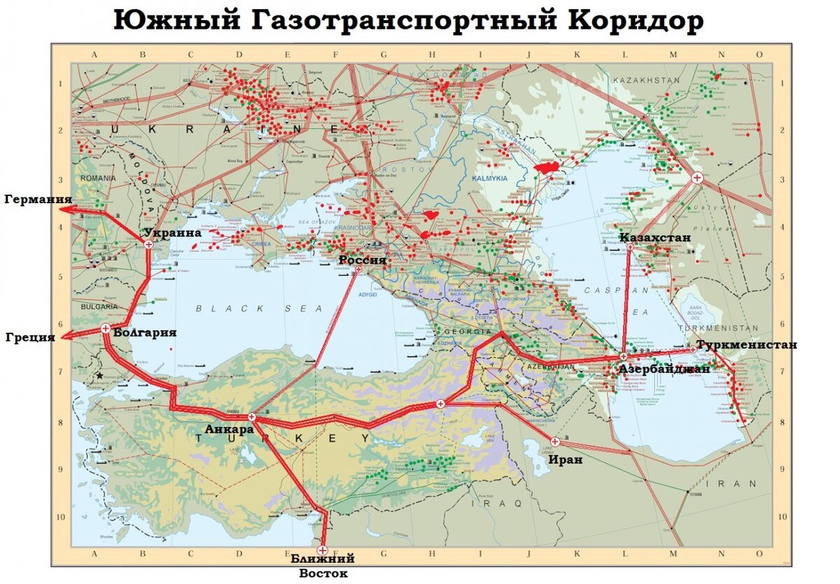 Карта ЮГК из открытых источников