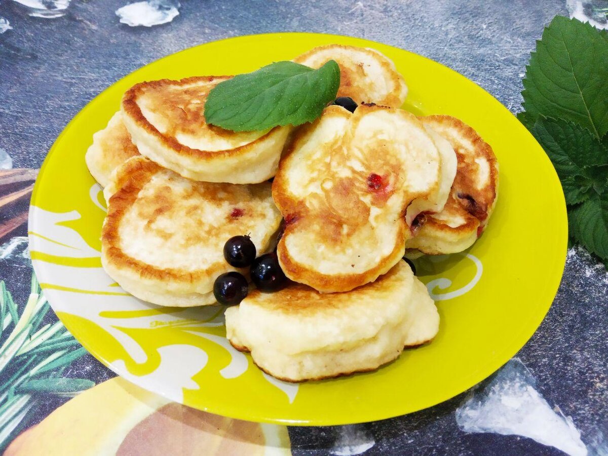 Оладьи с бананом и орехами