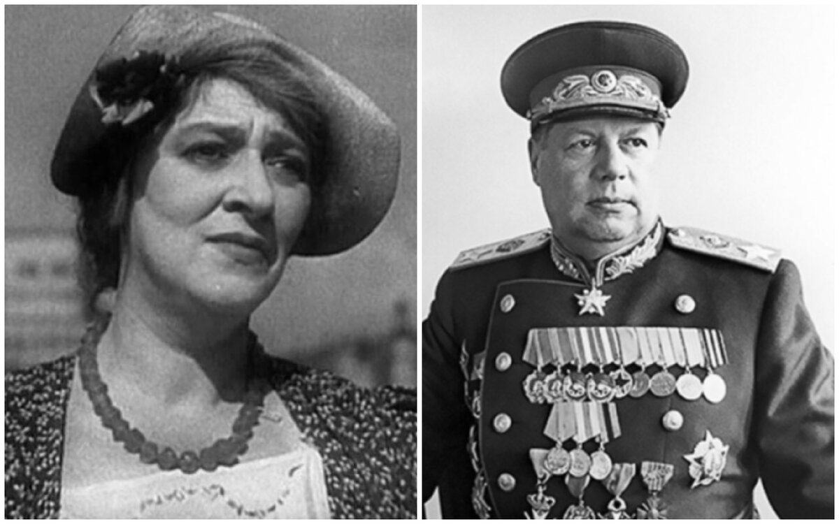Фаина Раневская и маршал Толбухин. Фото: Pinterest