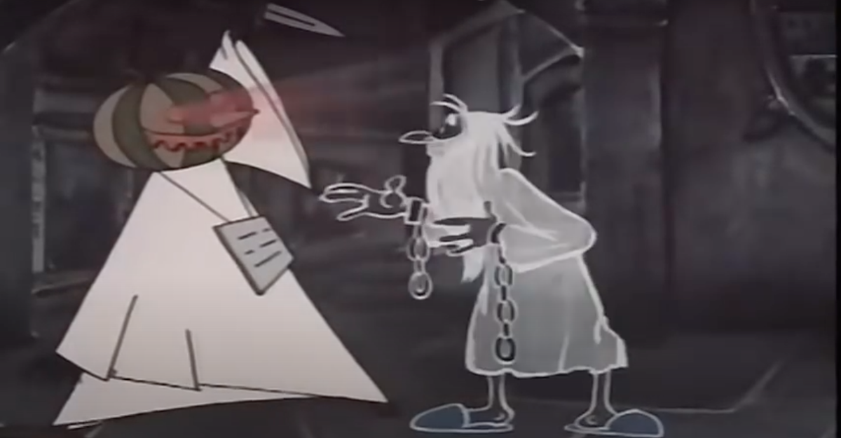 кадр из мультфильма "Кентервильское приведение" 1970 год 