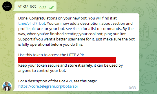 BotFather ответ на выбор юзернейма для бота