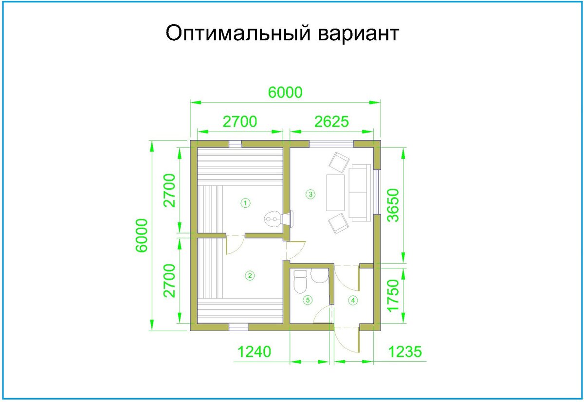 Планировка бани