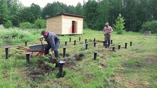 Приступаем к строительству дома на берегу!