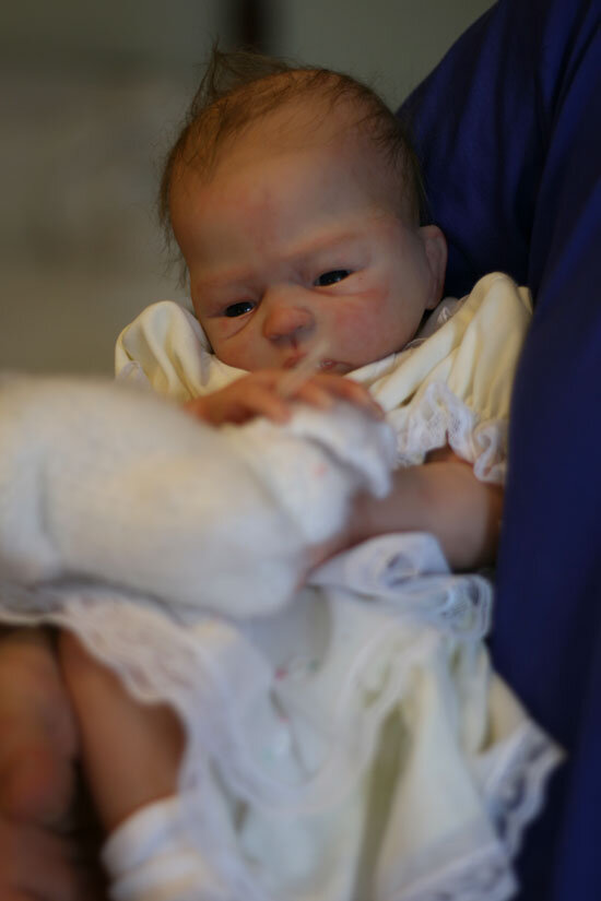 DONNA LEE ORIGINALS. This is my OWN work. I sculpted this doll out of clay, had her reproduced into a vinyl kit, reborned her, and took the photo.. • Public domain