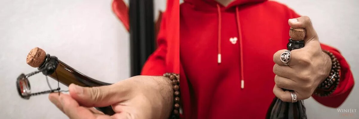 Открытие игристого вина (шампанского)