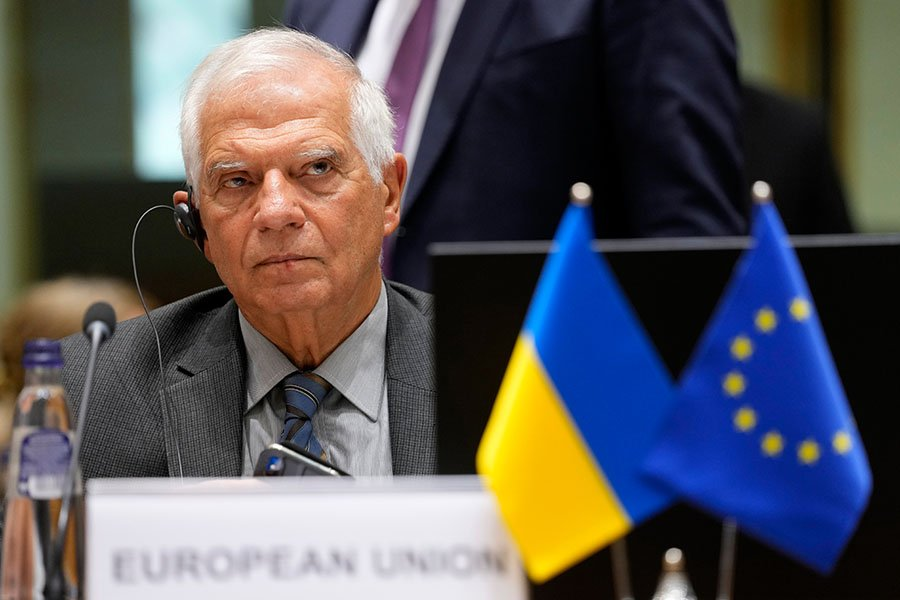 Глава дипломатии ЕС Жозеп Боррель на заседании Совета Ассоциации ЕС - Украина в Брюсселе - Фото: Virginia Mayo/AP/TASS
