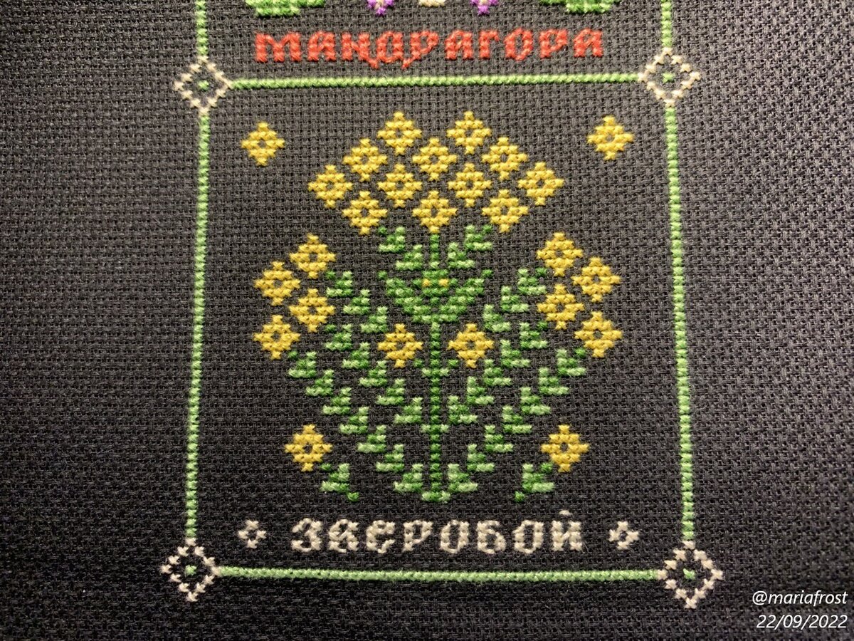 Вышивка Мария Морозова (aka Maria Frost), дизайн Светлана Бойко - Зверобой