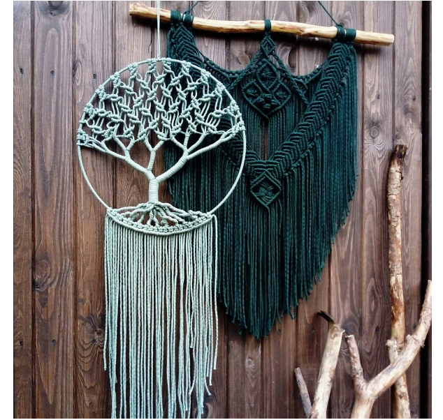 Макраме схемы плетения панно в стиле бохо