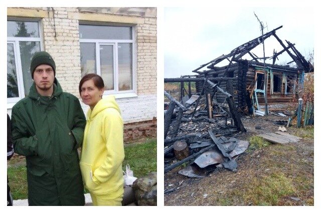    Когда Татьяна провожала сына Данила в учебную часть, дом ещё был цел. А вскоре произошла беда. Фото:  Коллаж АиФ/ Из личного архива Татьяны Московой