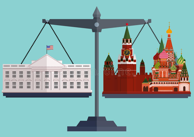 Источник: https://www.dreamstime.com/stock-illustration-vector-flat-style-scales-white-house-washington-one-side-moscow-kremlin-other-st-basil-s-cathedral-image80380583