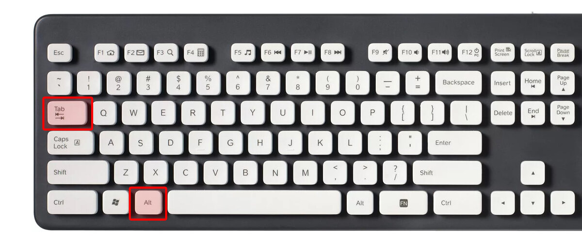 ALT + Tab на клавиатуре