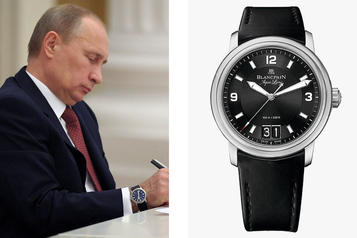 Президентский час. Бланпа часы Путина. Часы Путина Blancpain часы Путина Blancpain. Blancpain Leman Aqualung. Часы Blancpain Leman Aqualung у Путина.