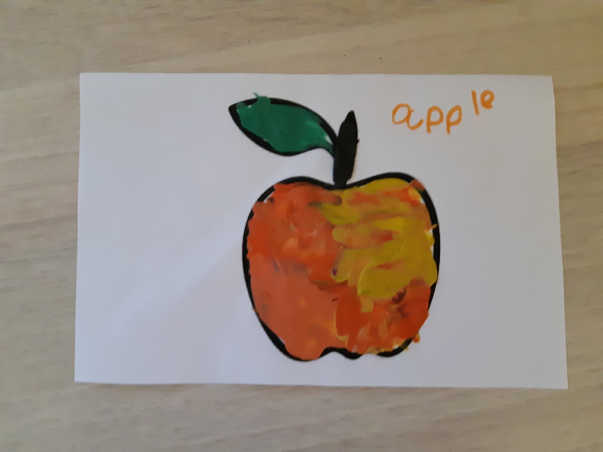Как сделать яблоко из буквы? Превращаем букву а в яблоко.