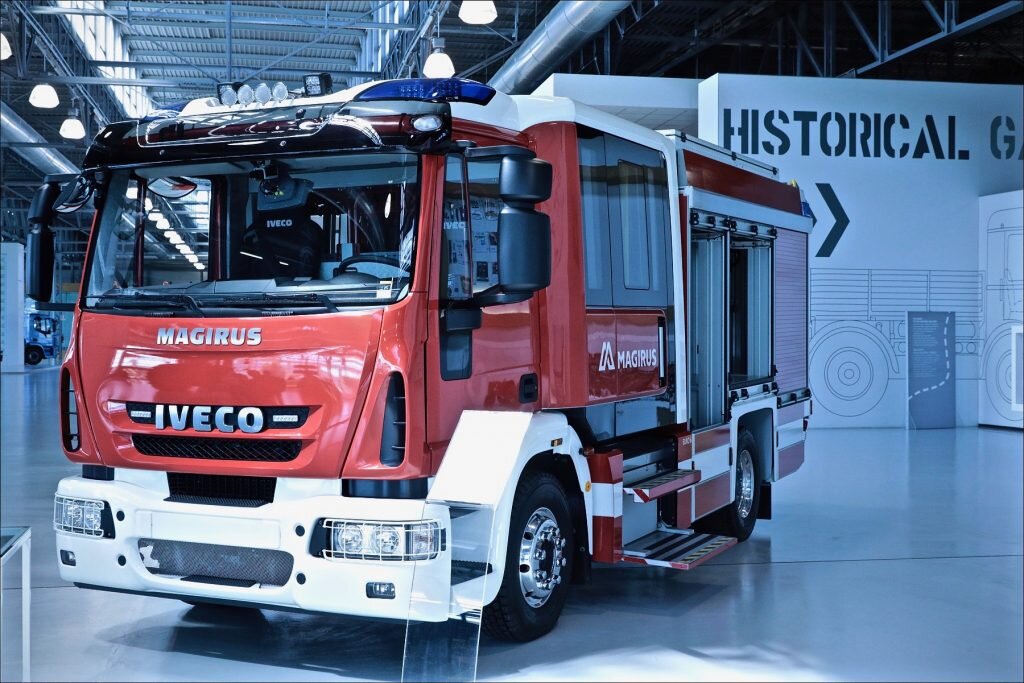 пожарная машина в музее Iveco