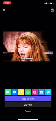 Здесь GIPHY даст вам одно или два уведомления с вопросом, может ли он получить доступ к вашим фотографиям и открыть Instagram - нажмите «ОК» или «Разрешить».