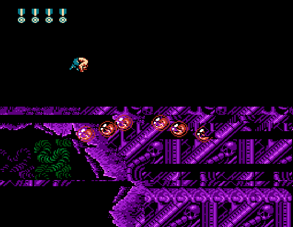 Бесконечные вариации поломанного уровня станут наградой для дотошного игрока. Кадры из игры «Super Contra».