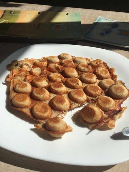 Вафле-блин на десерт. Часть меню на второй фотографии