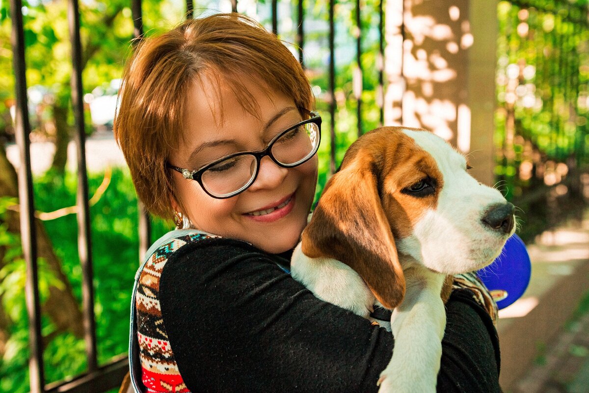 Я с хозяйкой Ольгой