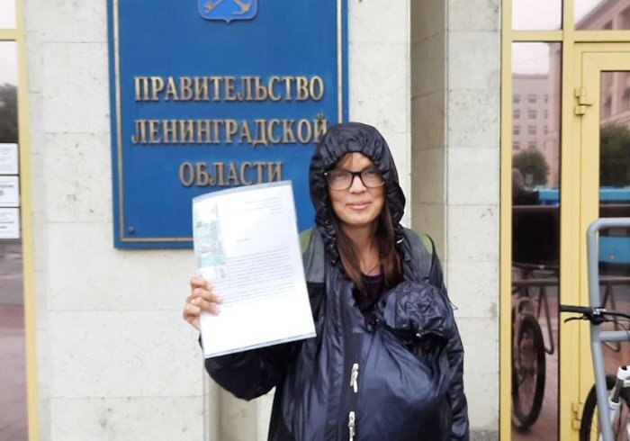 Передача активистами обращения в правительство ЛО. Источник: ТГ-канал "КВ"