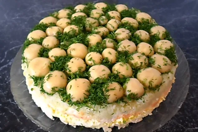 Салат "Грибная поляна" классический 