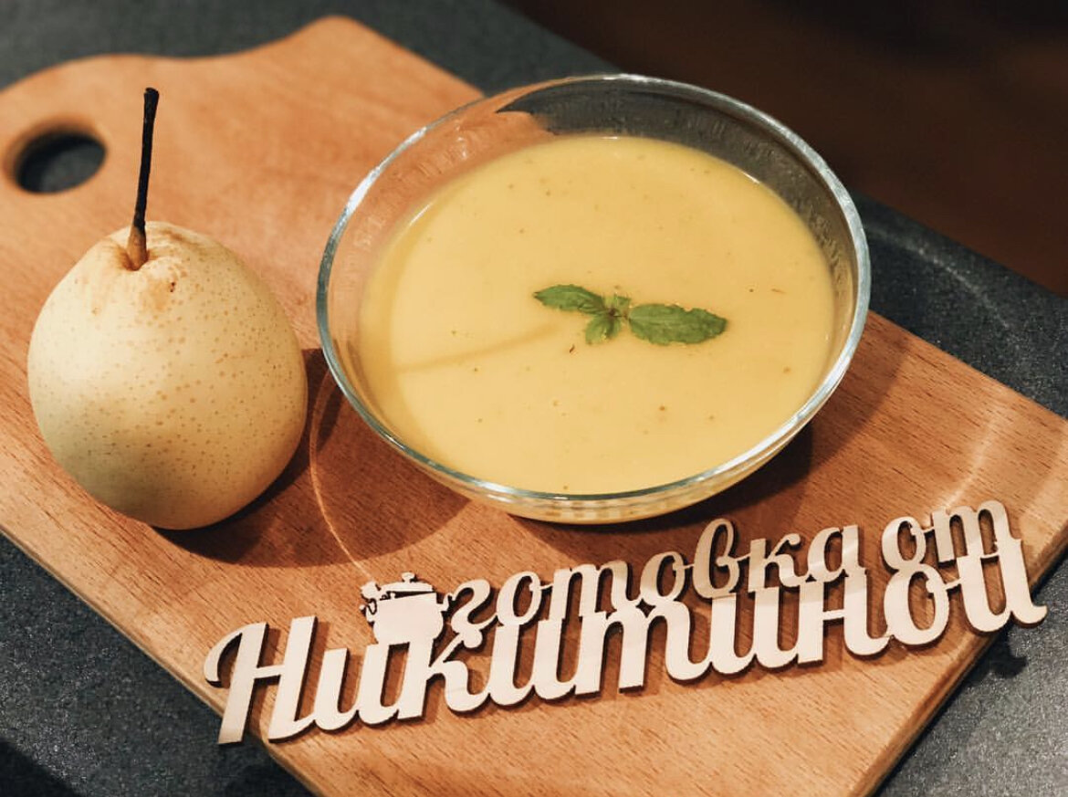 Цвет получается очень нежный за счёт плавленного сыра. Даже сравнила с грушей))