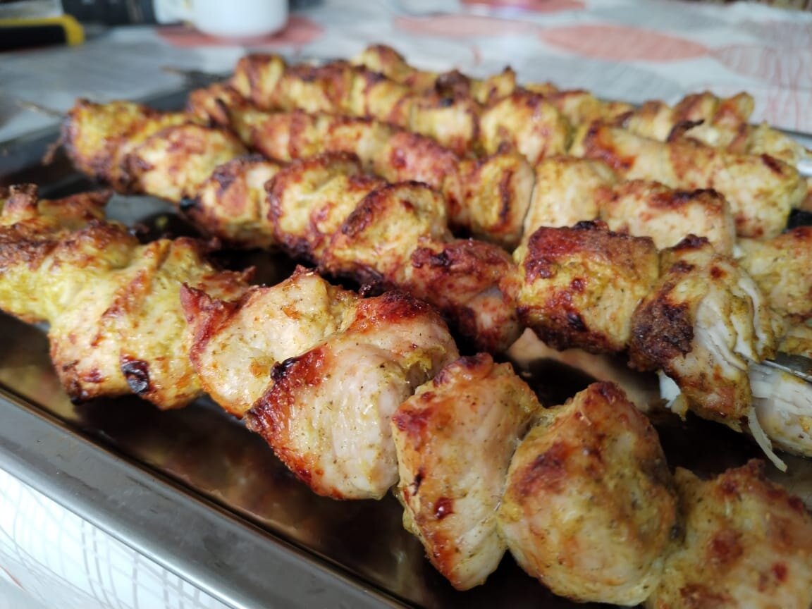 Шашлык из индейки (фото автора) 