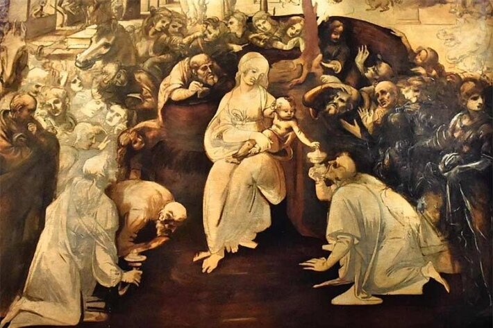 Поклонение волхвов Да Винчи