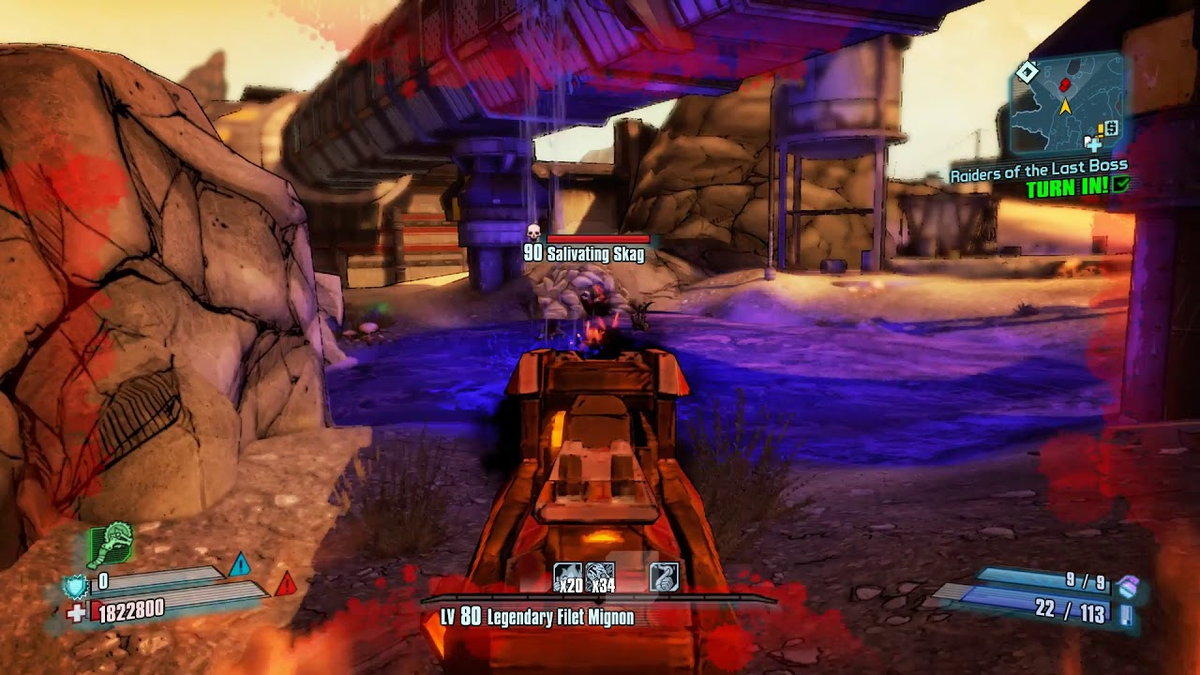 Вот. Враг выше тебя на десять уровней, сложность максимальна. Но его устранение все равно комфортно благодаря билдостроению. Малый объем здоровья в данном случае легко восполняется