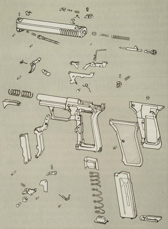 Взрыв-схема пистолета.