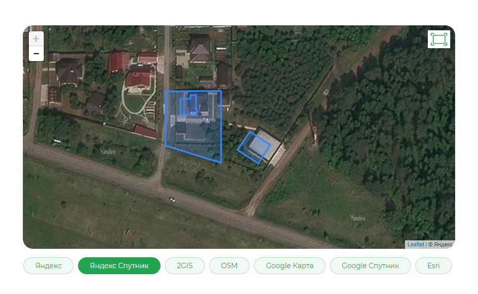 Участок на карте смещен влево