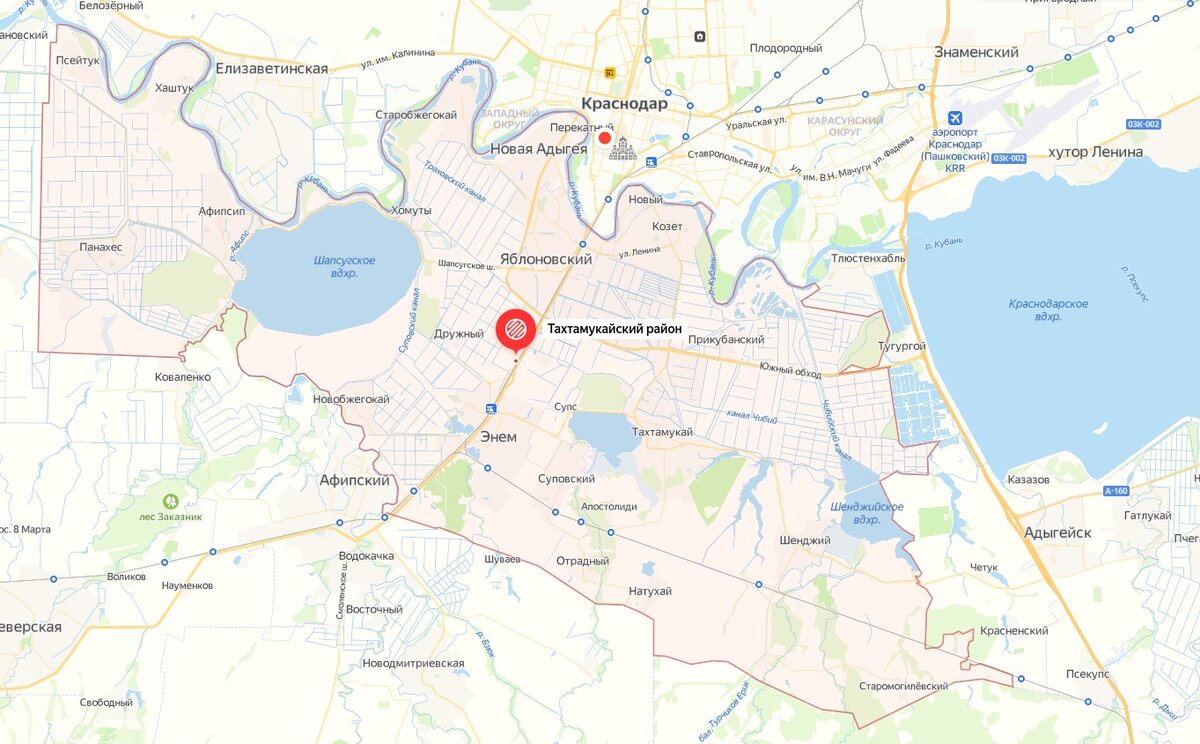 Большой район на расстоянии одного моста от центра Краснодара