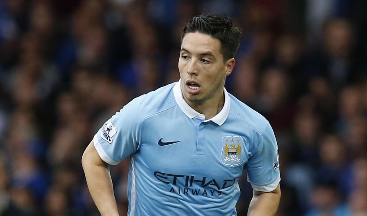 Самир Насри в составе "Манчестер Сити". 