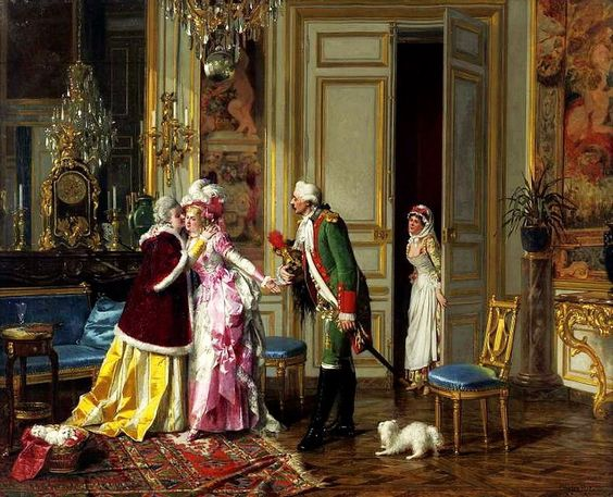 Charles-Desire Hue (1842-1899) - THE VISITOR (визит в гости)