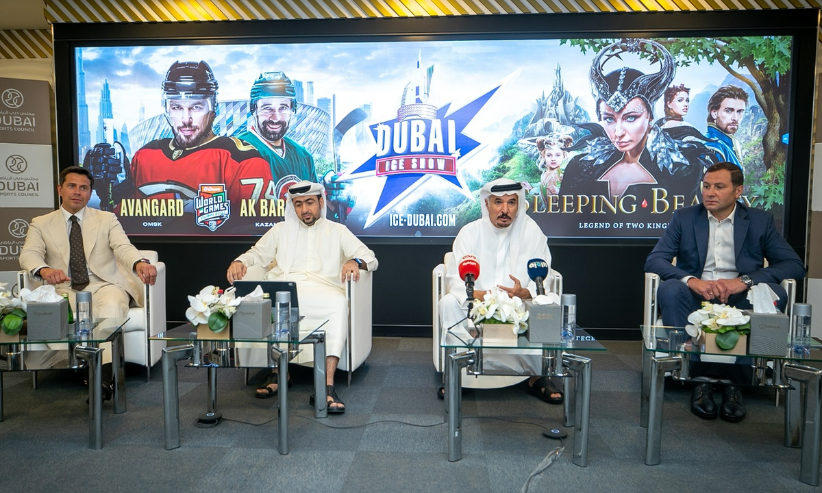 Президент КХЛ Алексей Морозов (справа) считает ОАЭ перспективным хоккейным рынком.