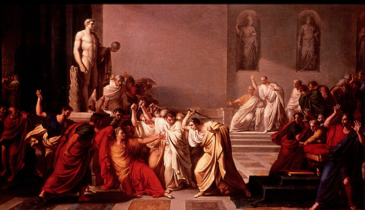 Винченцо Камиччини, Смерть Юлия Цезаря, 1798, Музей Каподимонти в Неаполе