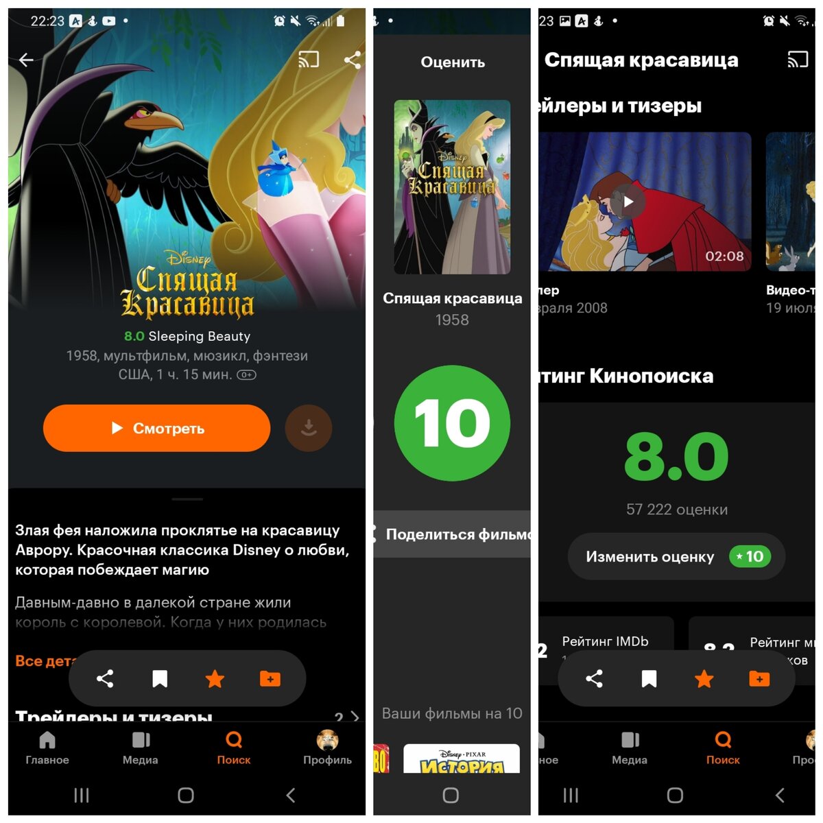 Постер+моя оценка на кинопоиске 