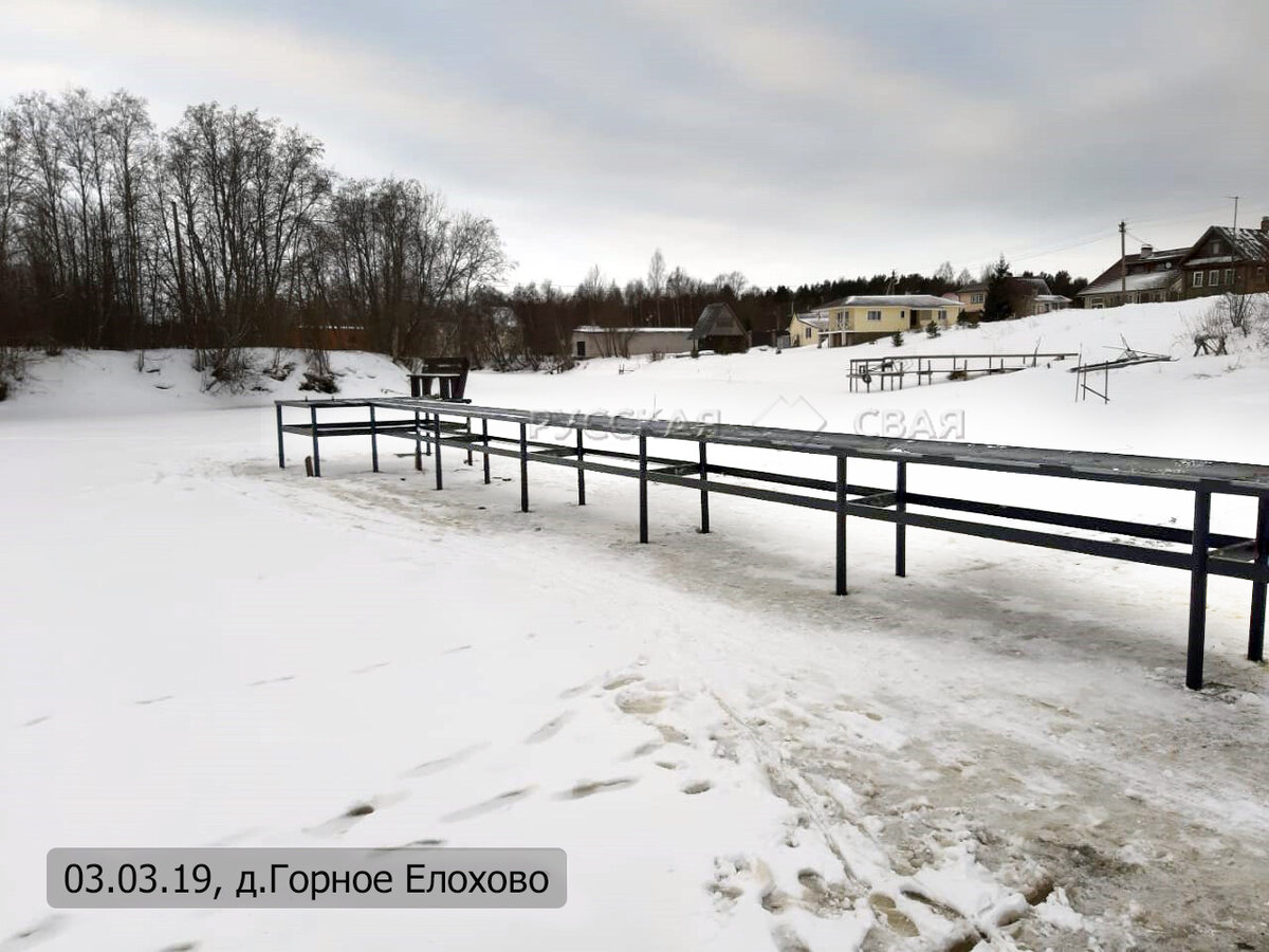 Реконструкция пирса в деревне Горное Елохово