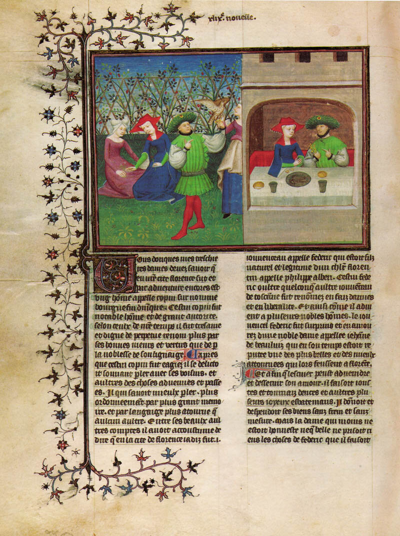 Страница манускрипта «Декамерона». Источник: wikipedia.org